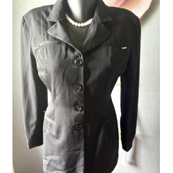 Blazer noir vintage laine —...