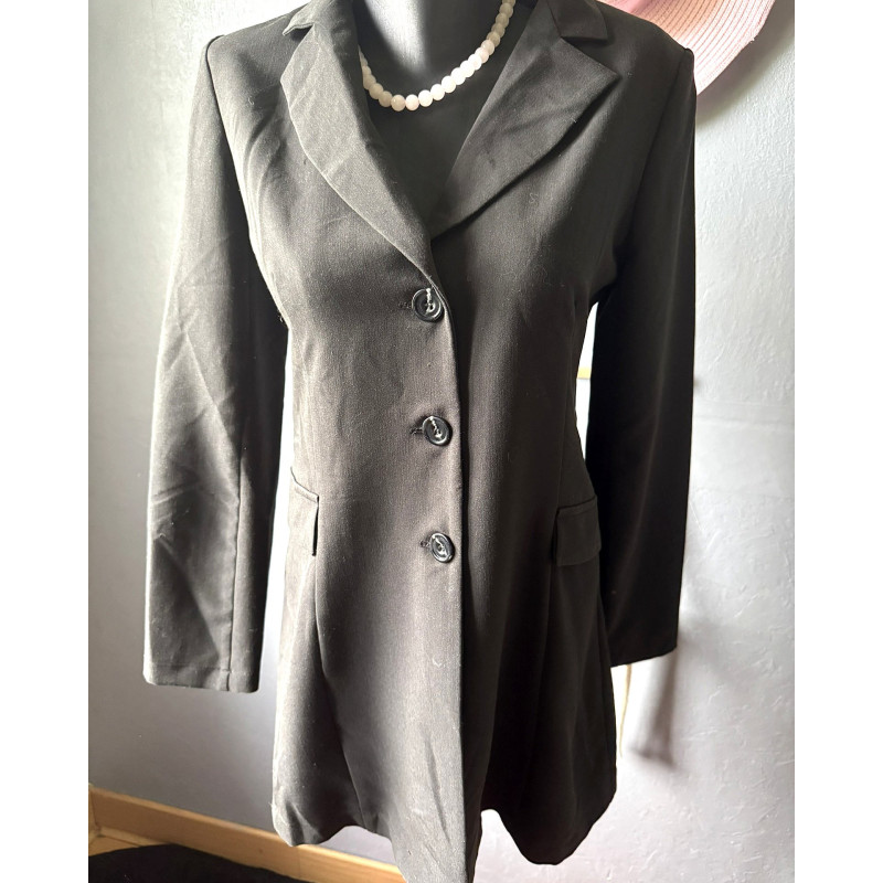 Blazer noir cintré vintage Pourquoi Pas Paris — Taille 38