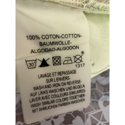 Blouse Aigle verte imprimé floral coton — taille 42 — bohème chic