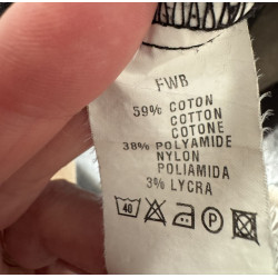 Veste noire Figure Libre coupe croisée moderne — Fermoir métal — Taille 44