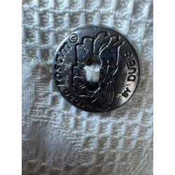 Veste longue vintage ivoire jacquard Made in France — Taille 42