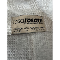 Veste longue vintage ivoire jacquard Made in France — Taille 42