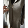Blazer long vintage Episode gris taupe rayé — Taille 40