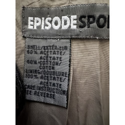 Blazer long vintage Episode gris taupe rayé — Taille 40