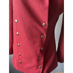 Blazer vintage rouge Pourquoi Pas Paris double boutonnage — Taille 38