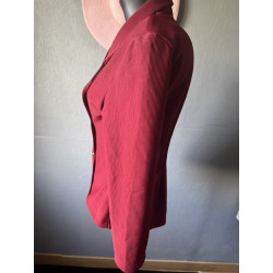 Blazer vintage rouge Pourquoi Pas Paris double boutonnage — Taille 38