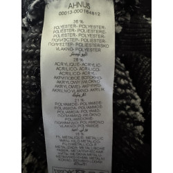 Pull noir & blanc NAF NAF – Dos lacé – Maille métallisée 36-38