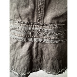 Veste noire Xanaka – Esprit Y2K bohème chic – Dentelle & perles 38-40