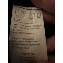 Veste noire Xanaka – Esprit Y2K bohème chic – Dentelle & perles 38-40