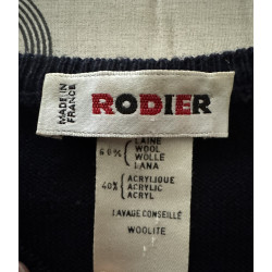 Cardigan bleu marine Rodier – Maille laine – Classique intemporel 38
