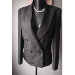 Blazer croisé Made in France – Motif discret ton sur ton – Taille 44/46