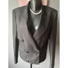 Blazer croisé Made in France – Motif discret ton sur ton – Taille 44/46