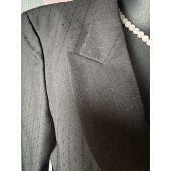Blazer croisé Made in France – Motif discret ton sur ton – Taille 44/46