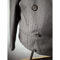Blazer croisé Made in France – Motif discret ton sur ton – Taille 44/46
