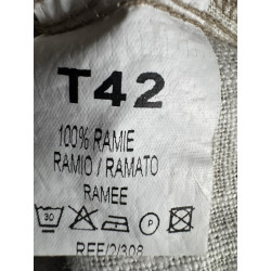 Blazer beige naturel – Fibre naturelle 100 % ramie – Taille 40/42