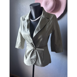 Veste Caroll vert clair / kaki – Coupe cintrée – Taille 36