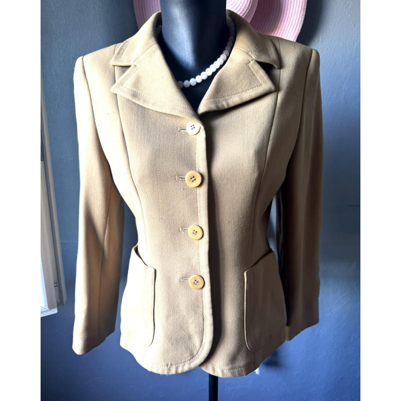 Blazer vintage Marks & Spencer camel laine – taille 40