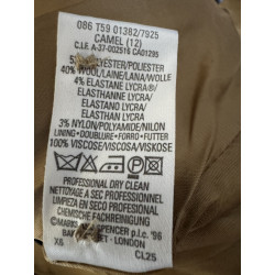 Blazer vintage Marks & Spencer camel laine – taille 40