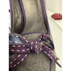 Escarpins Café Noir T38 talons 12 cm plateforme gris violet