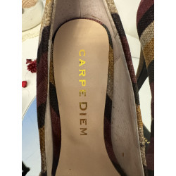 Escarpins Carpe Diem T38 talons 12 cm plateforme multicolore liège