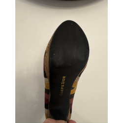 Escarpins Carpe Diem T38 talons 12 cm plateforme multicolore liège