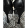Escarpins Vicini cuir noir T41 talons 10 cm Made in Italy