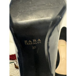 Escarpins Zara Trafaluc noir vernis & suédine T37 talons 11 cm