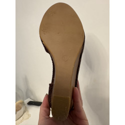 Escarpins compensés Liberto T37 bordeaux effet python