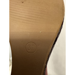 Escarpins compensés Liberto T37 bordeaux effet python