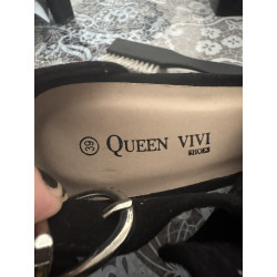 Escarpins Queen Vivi noir brillant bride cheville – T38,5 / 39