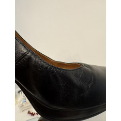 Escarpins Besson cuir noir talon épais plateforme – T39