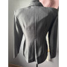 Blazer gris rayé vintage Cœur de Paris – Double boutonnage – T38