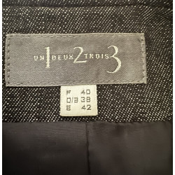 Ensemble tailleur vintage 1.2.3 Maison 123 gris – Veste cintrée & jupe sirène – T40