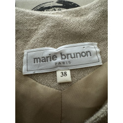 Blazer long vintage Marie Brunon Paris en lin – Taille 38 / 40 – Fabriqué en France