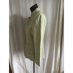 Veste vintage vert pastel col officier La City Paris – Taille 36