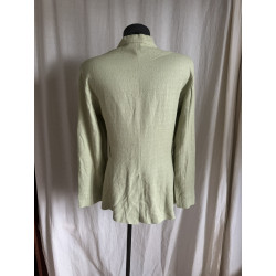 Veste vintage vert pastel col officier La City Paris – Taille 36