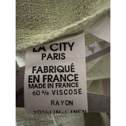 Veste vintage vert pastel col officier La City Paris – Taille 36