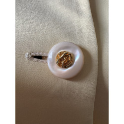 Blazer vintage jaune pastel Madelios Madame Paris – Made in Italy 46-48