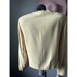 Blazer vintage jaune pastel Madelios Madame Paris – Made in Italy 46-48