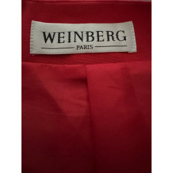 Blazer rouge vintage Weinberg Paris – laine – boutons dorés – T44 – années 90