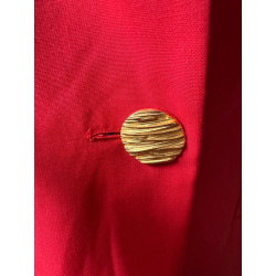 Blazer rouge vintage Weinberg Paris – laine – boutons dorés – T44 – années 90