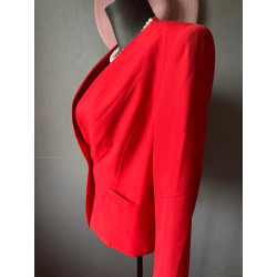 Blazer rouge vintage Weinberg Paris – laine – boutons dorés – T44 – années 90