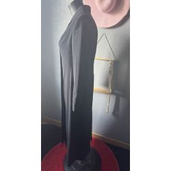 Robe blazer longue noire vintage – Coupe cintrée – Années 90