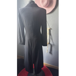 Robe blazer longue noire vintage – Coupe cintrée – Années 90