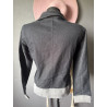 Blazer noir et gris femme – Taille 42 – Style vintage années 2000