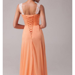 Robe de soirée orange avec...