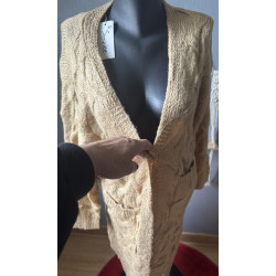 Long cardigan beige...