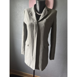 Veste blazer longue zippée...